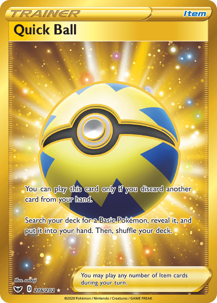 Quick Ball, carta 216 de Sword & Shield