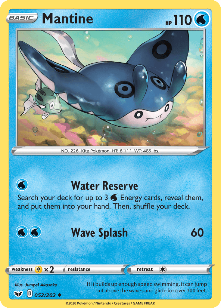 Mantine, carta 52 de Sword & Shield
