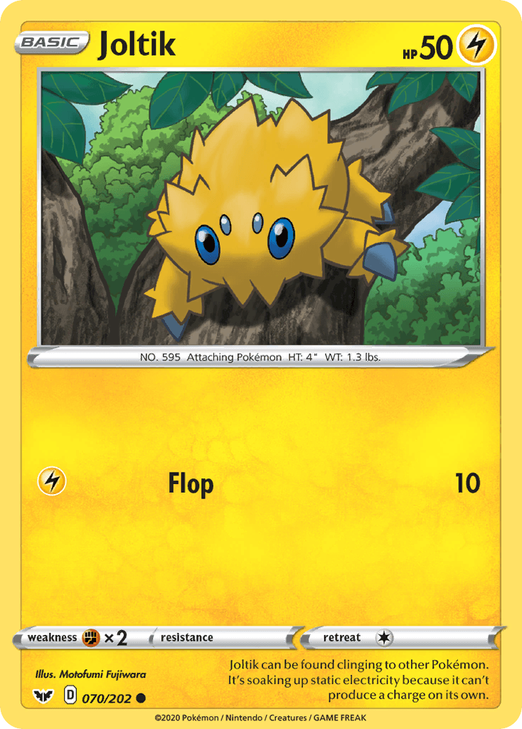 Joltik, carta 70 de Sword & Shield