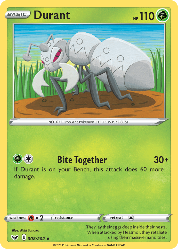 Durant, carta 8 de Sword & Shield