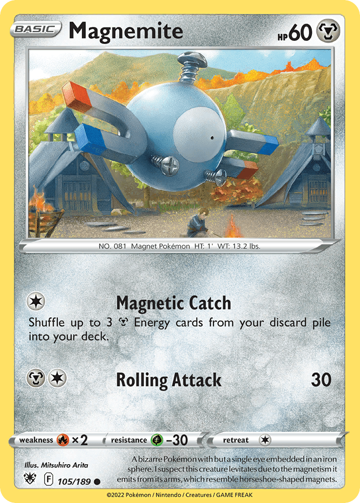 Magnemite, carta 105 de Astral Radiance
