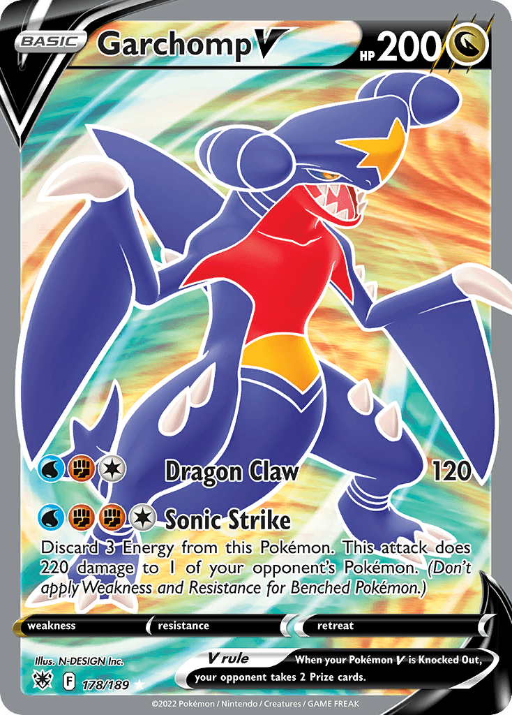 Garchomp V, carta 178 de Astral Radiance