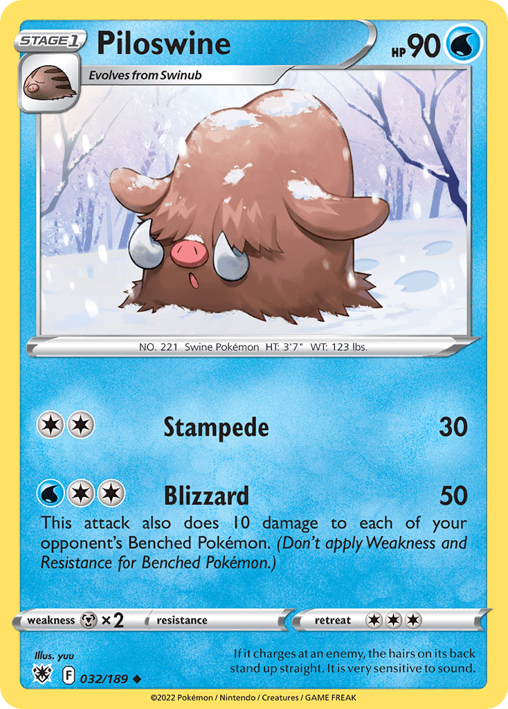 Piloswine, carta 032 de Astral Radiance