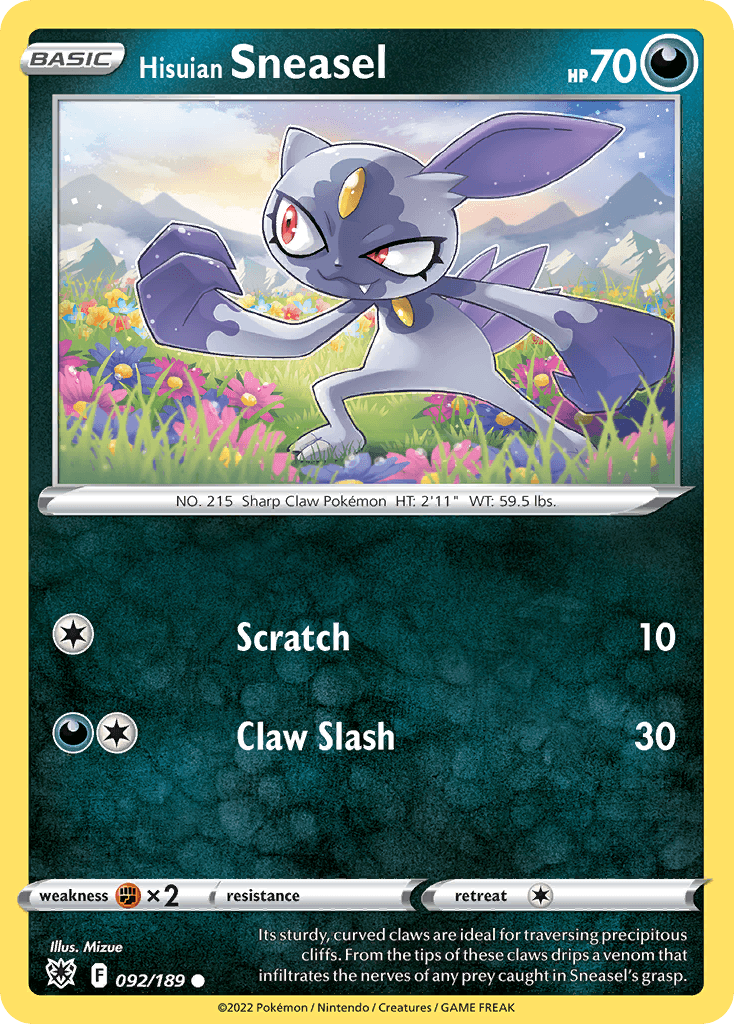 Hisuian Sneasel, carta 092 de Astral Radiance