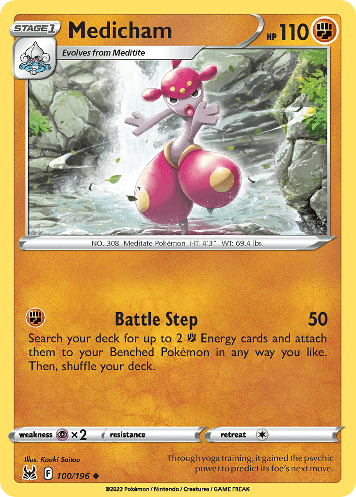 Medicham, carta 100 de Lost Origin