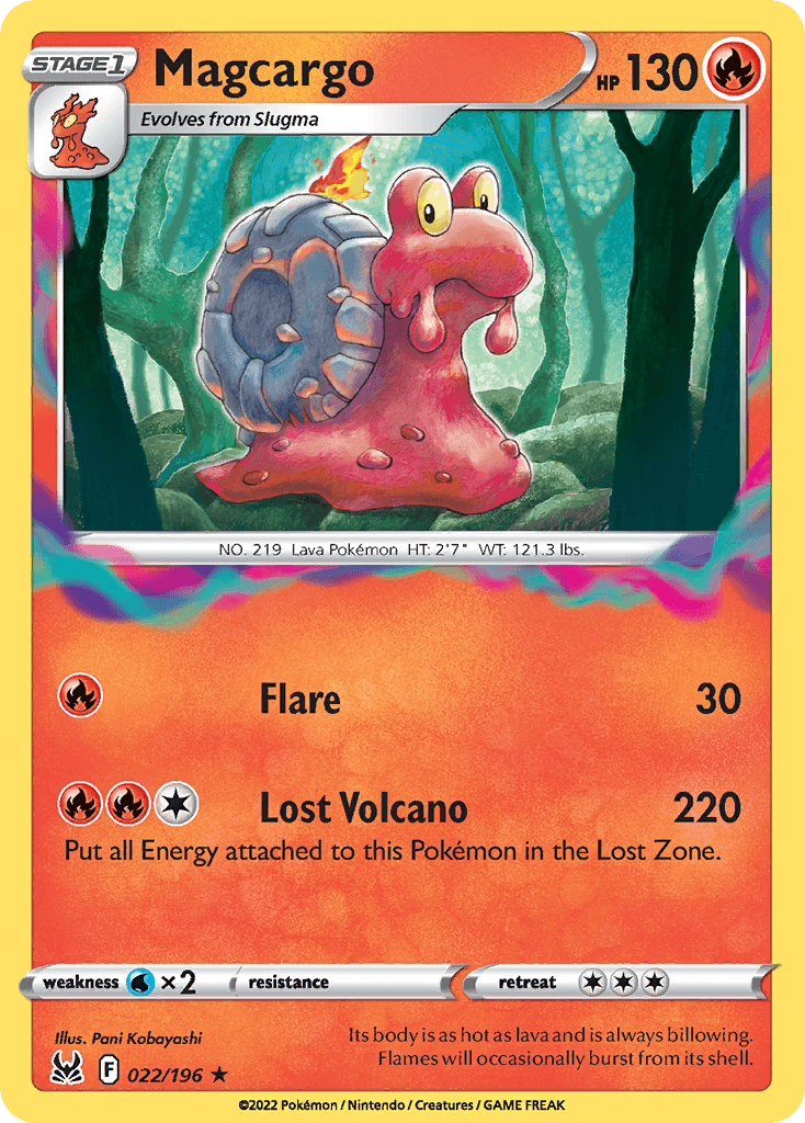 Magcargo, carta 022 de Lost Origin