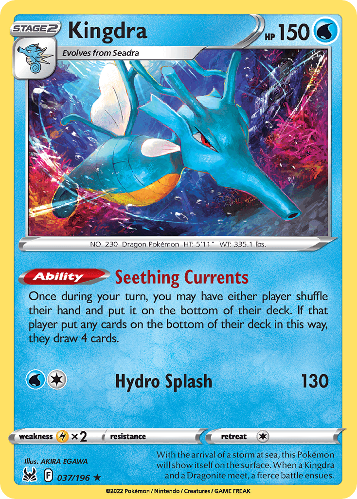 Kingdra, carta 037 de Lost Origin