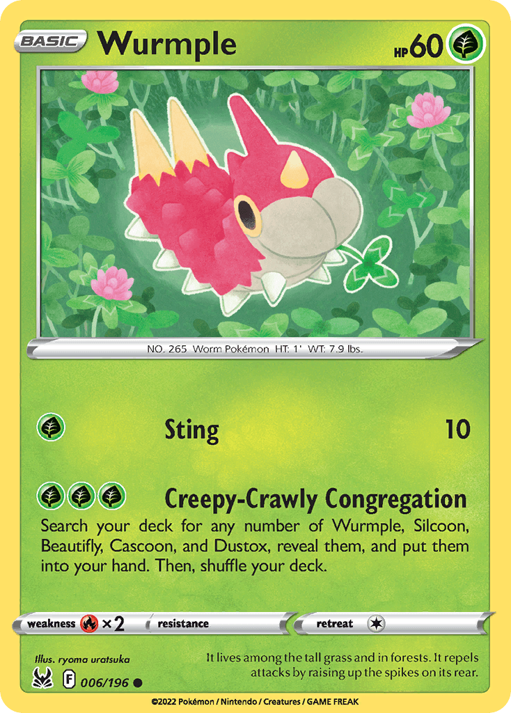 Wurmple, carta 006 de Lost Origin