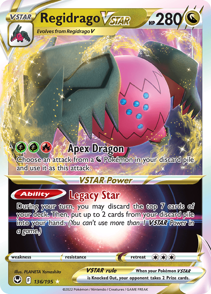 Regidrago VSTAR, carta 136 de Silver Tempest