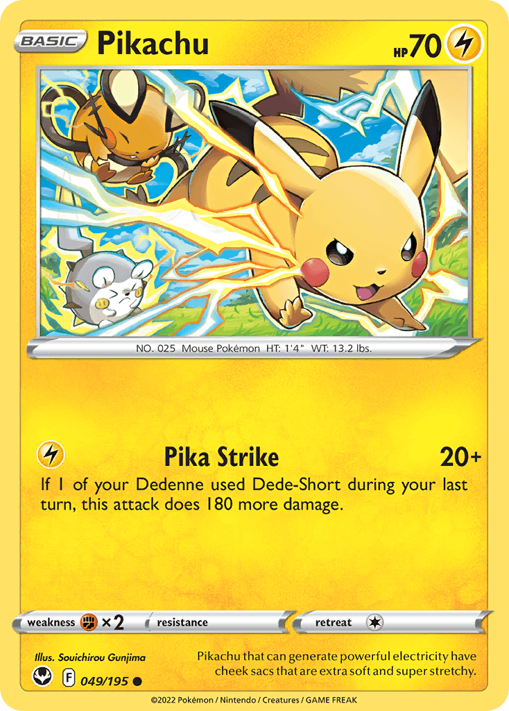 Pikachu, carta 049 de Silver Tempest