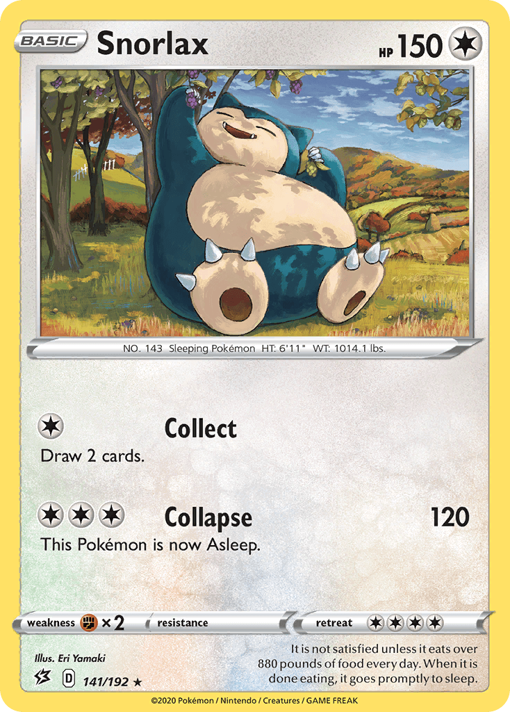 Snorlax, carta 141 de Rebel Clash