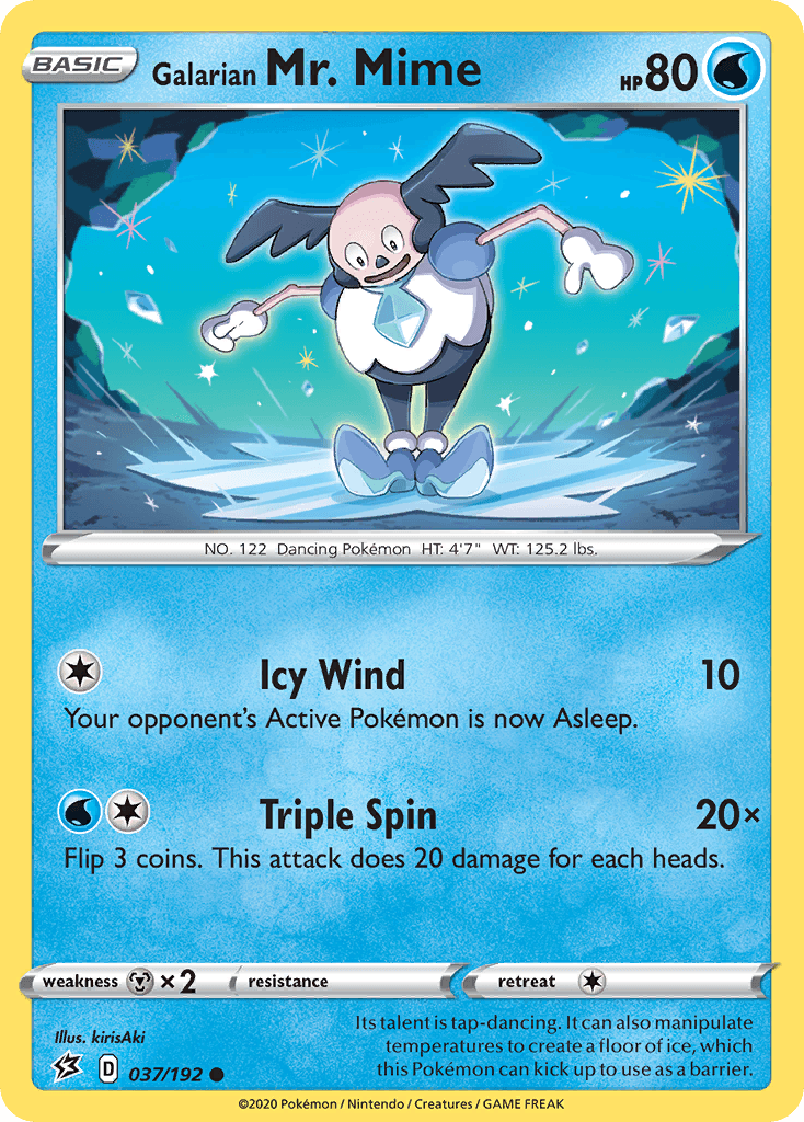 Galarian Mr. Mime, carta 37 de Rebel Clash