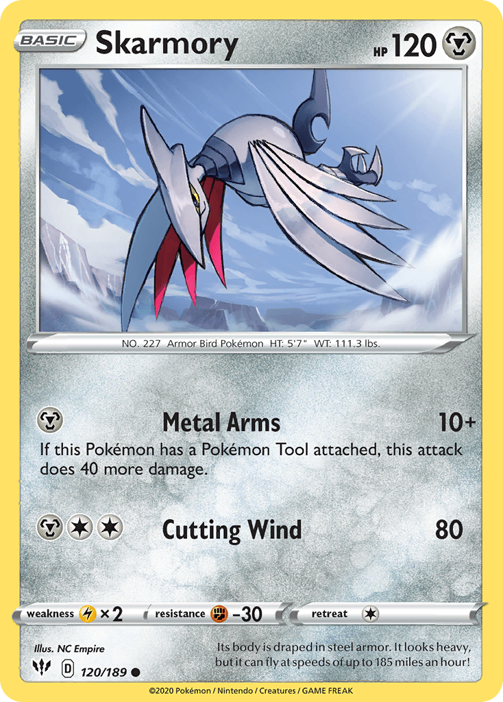 Skarmory, carta 120 de Darkness Ablaze