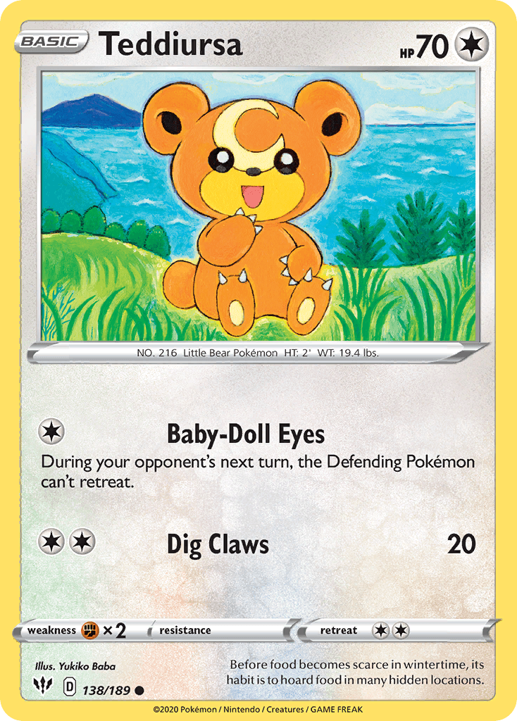 Teddiursa, carta 138 de Darkness Ablaze