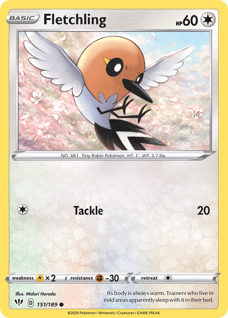 Fletchling, carta 151 de Darkness Ablaze