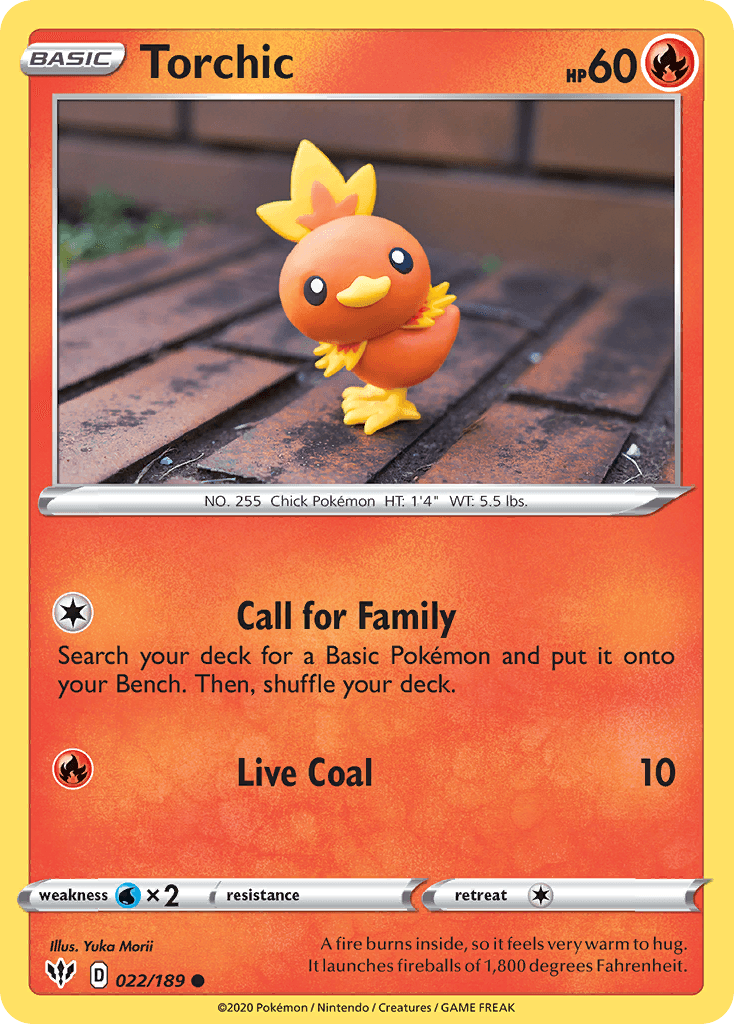 Torchic, carta 22 de Darkness Ablaze