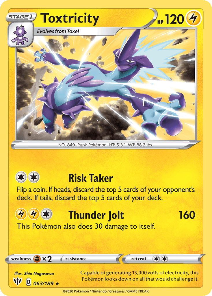 Toxtricity, carta 63 de Darkness Ablaze