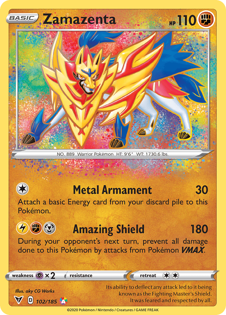 Zamazenta, carta 102 de Vivid Voltage