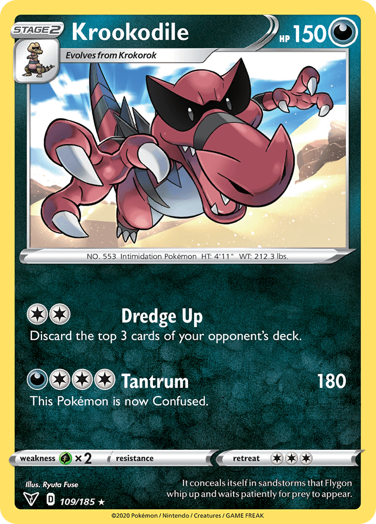 Krookodile, carta 109 de Vivid Voltage