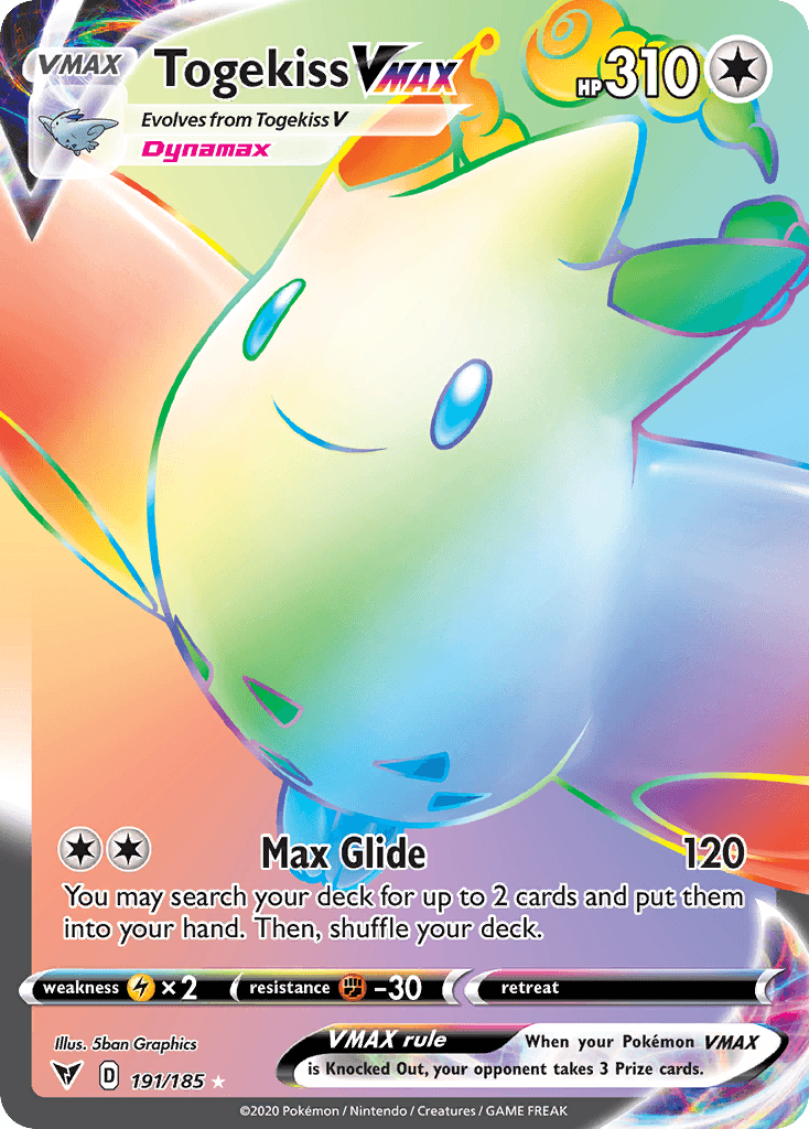 Togekiss VMAX, carta 191 de Vivid Voltage