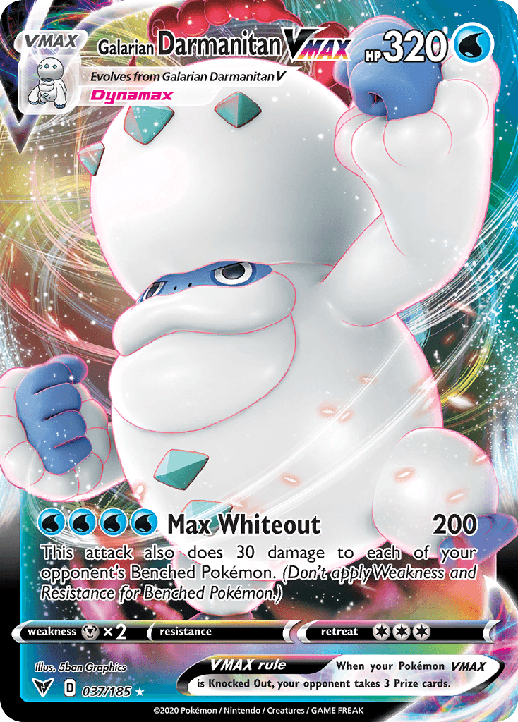 Galarian Darmanitan VMAX, carta 37 de Vivid Voltage