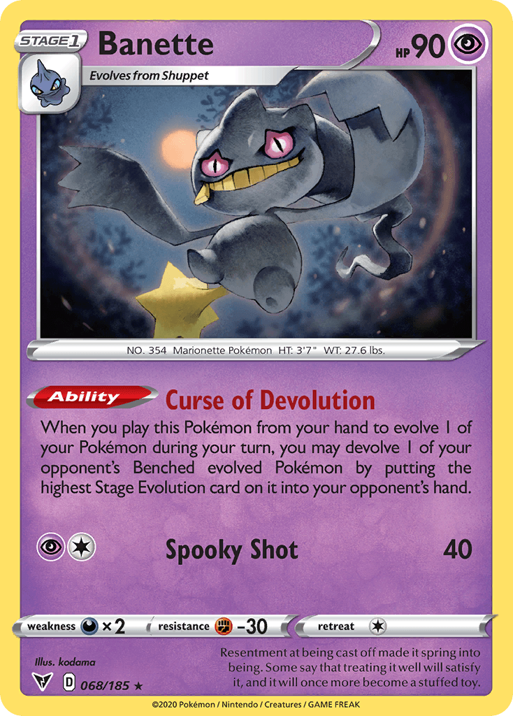 Banette, carta 68 de Vivid Voltage