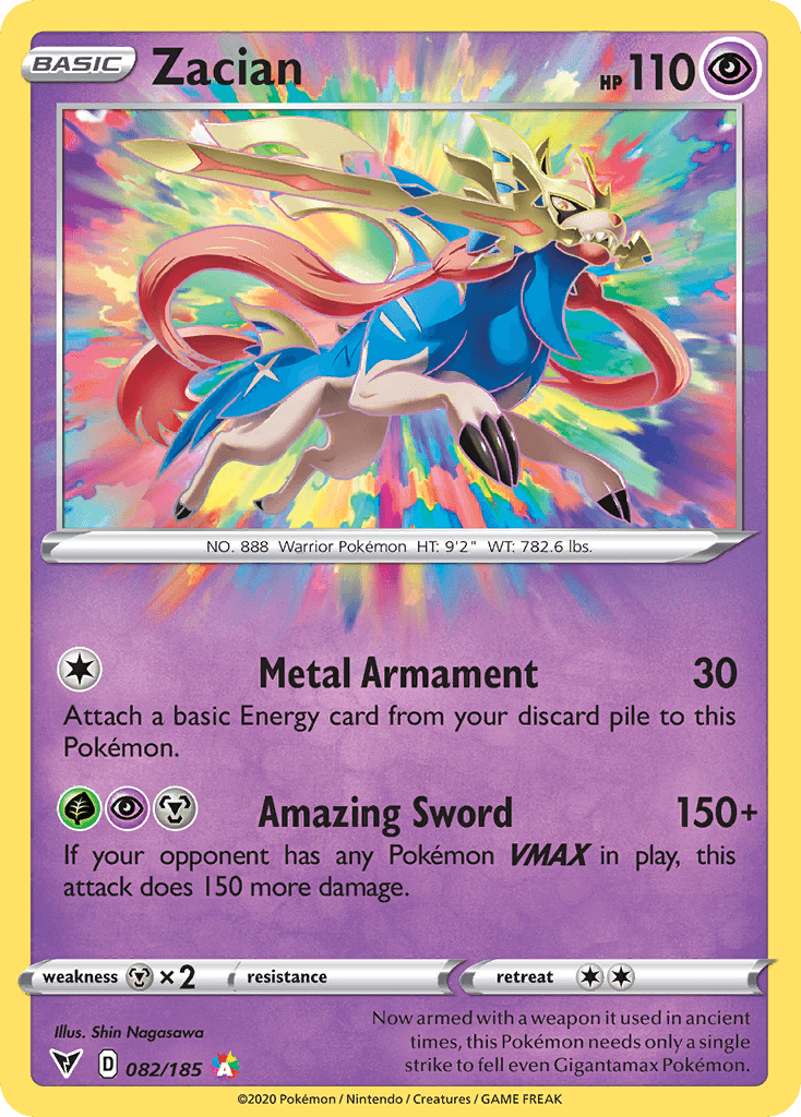 Zacian, carta 82 de Vivid Voltage