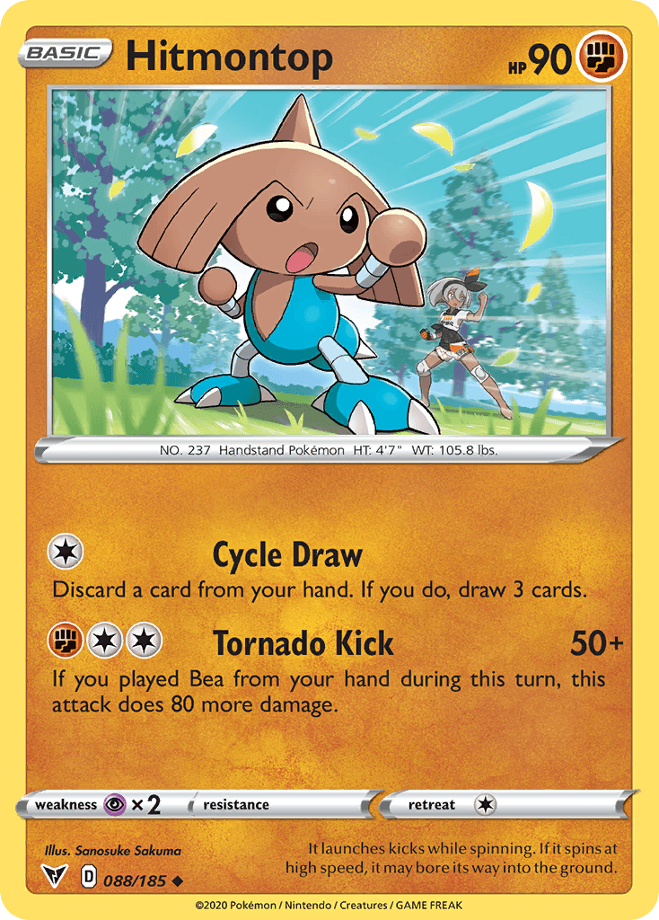 Hitmontop, carta 88 de Vivid Voltage