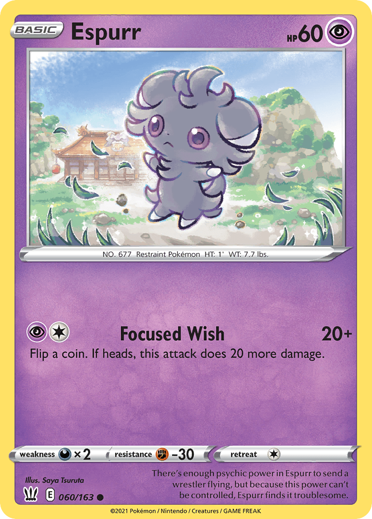 Espurr, carta 60 de Battle Styles