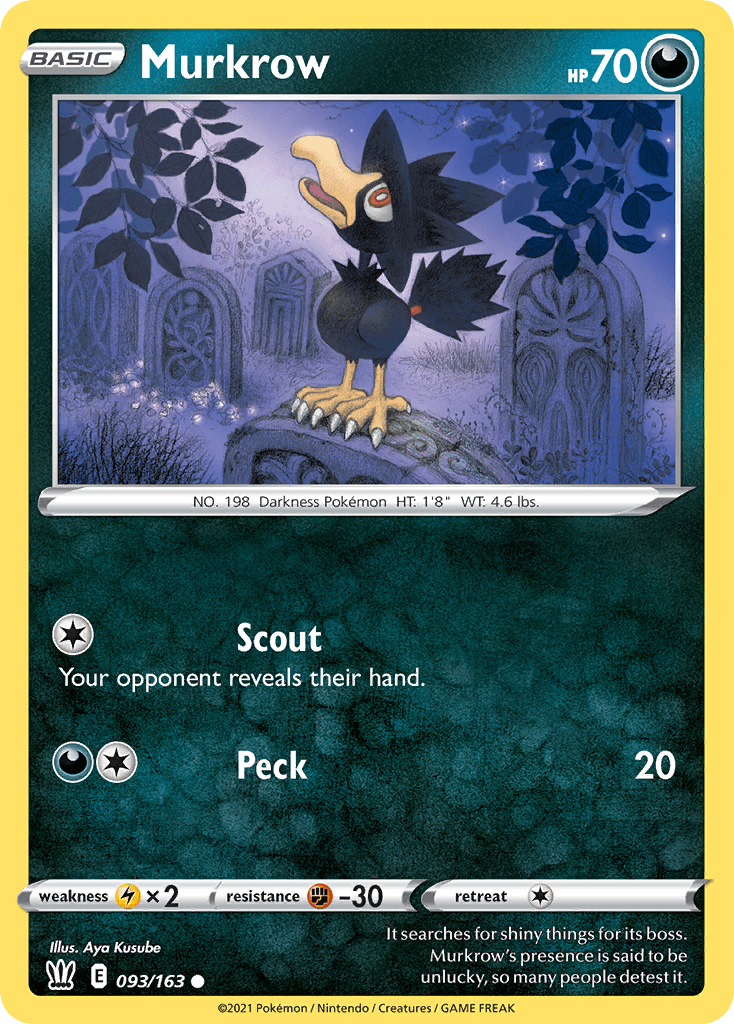 Murkrow, carta 93 de Battle Styles