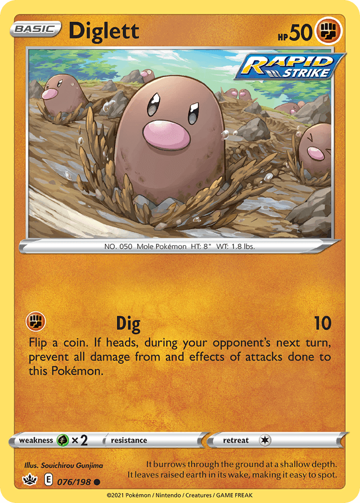 Diglett, carta 76 de Chilling Reign