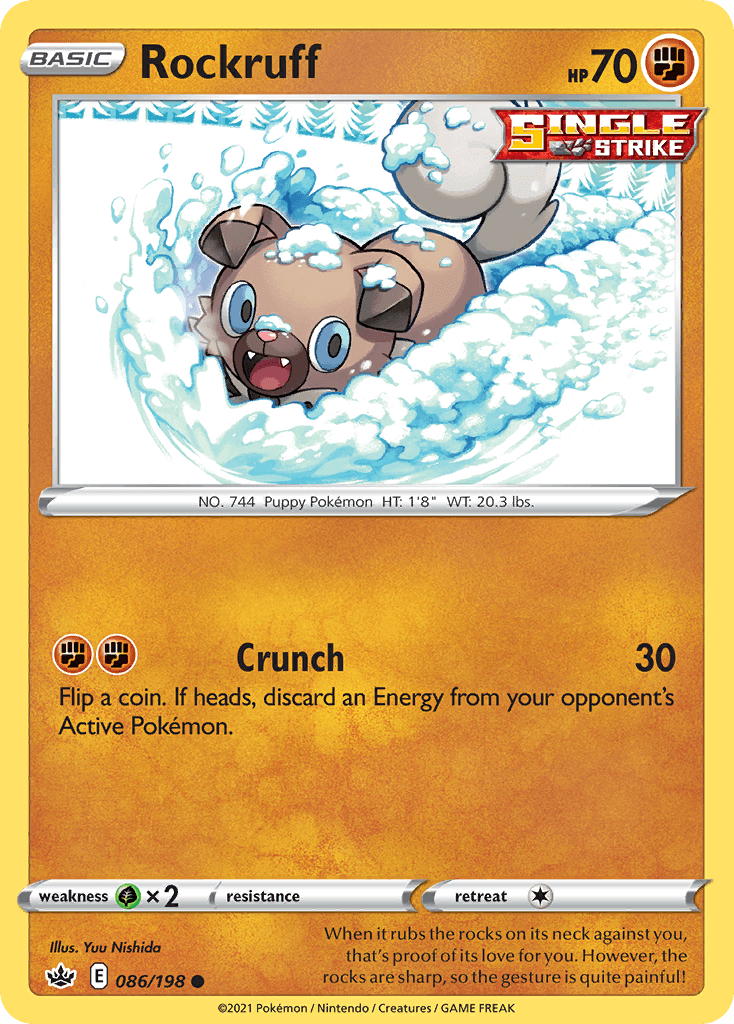 Rockruff, carta 86 de Chilling Reign