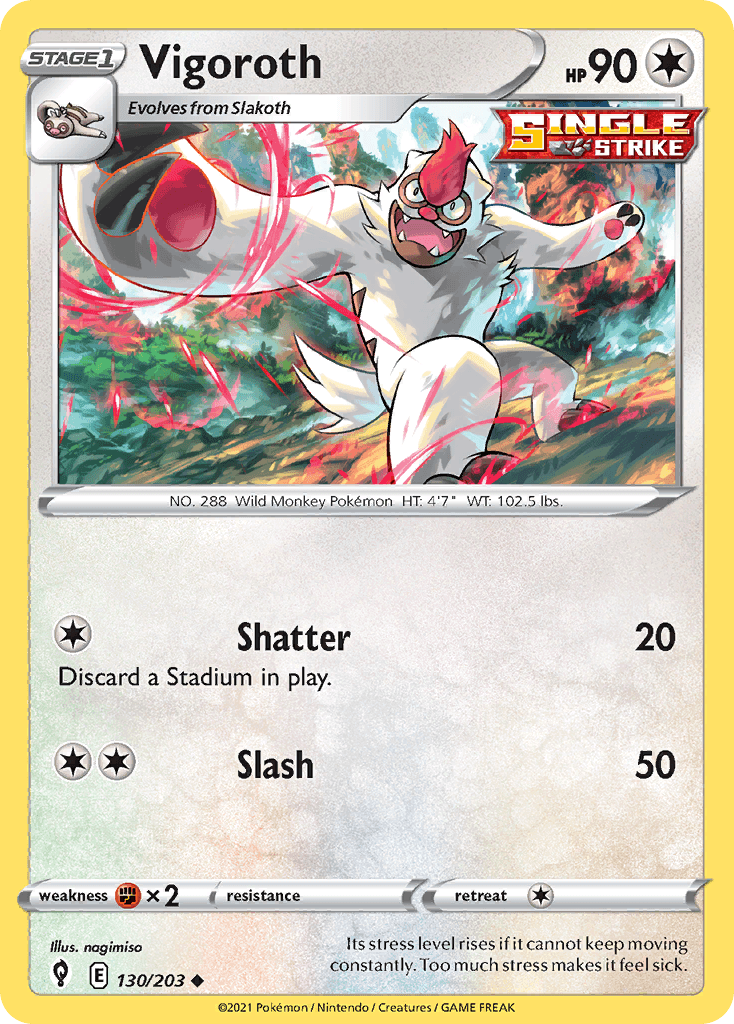 Vigoroth, carta 130 de Evolving Skies