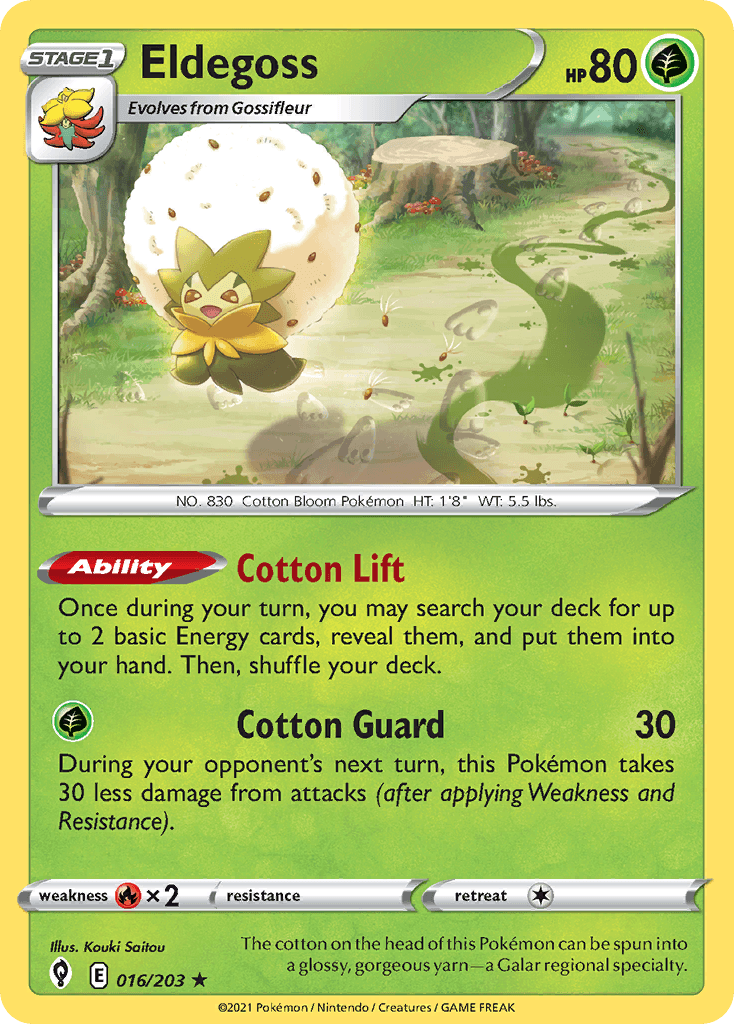 Eldegoss, carta 16 de Evolving Skies