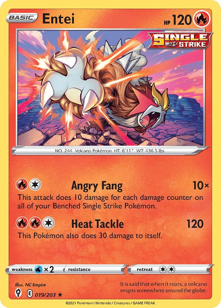 Entei, carta 19 de Evolving Skies