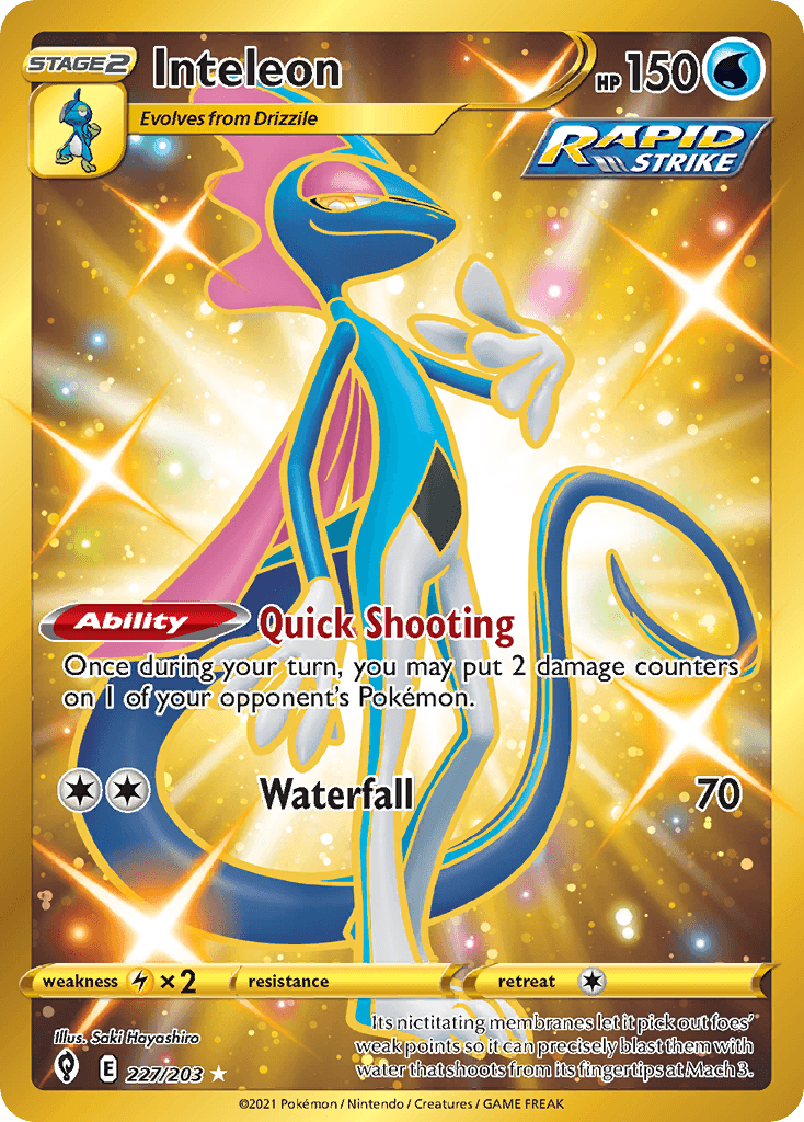Inteleon, carta 227 de Evolving Skies