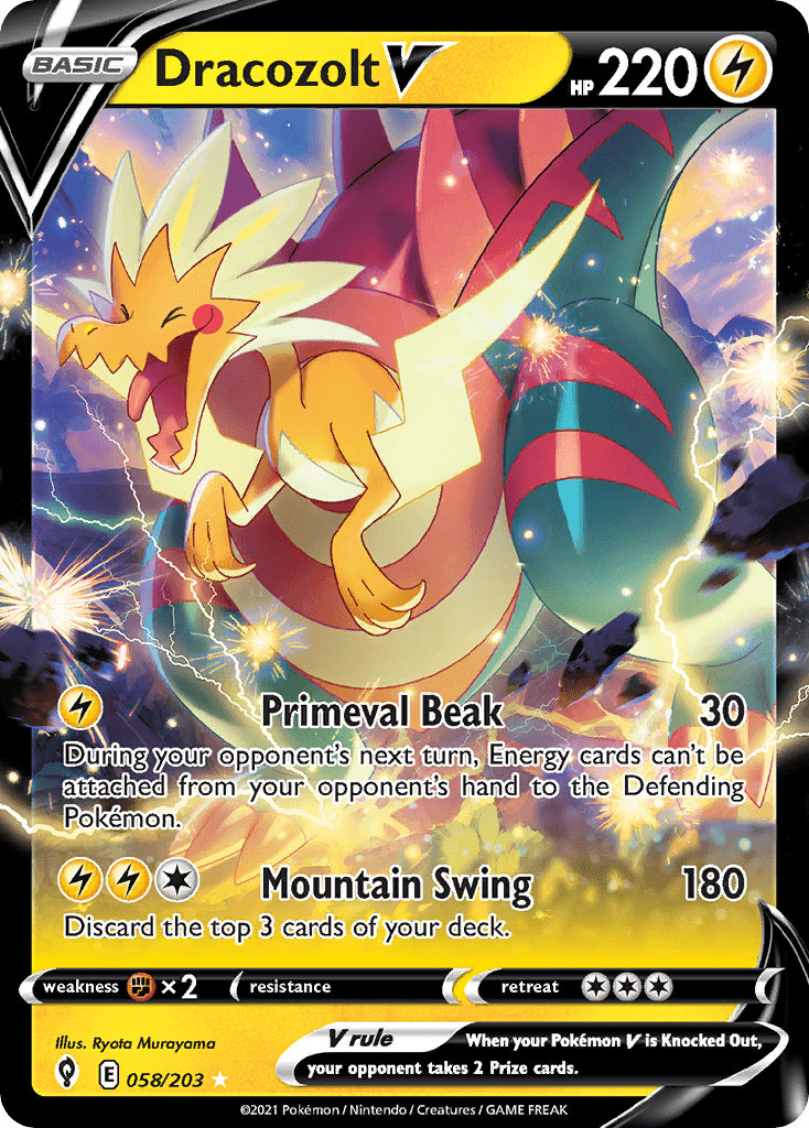 Dracozolt V, carta 58 de Evolving Skies
