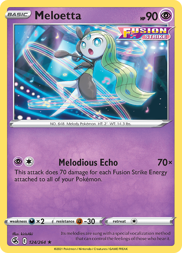 Meloetta, carta 124 de Fusion Strike