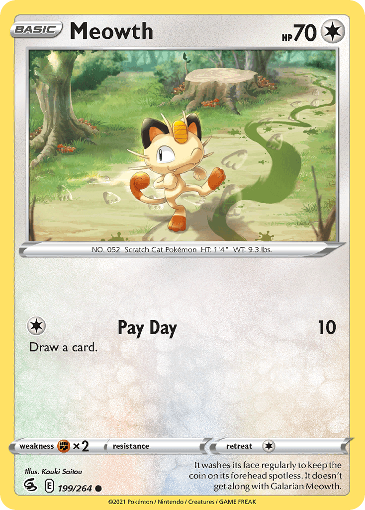 Meowth, carta 199 de Fusion Strike