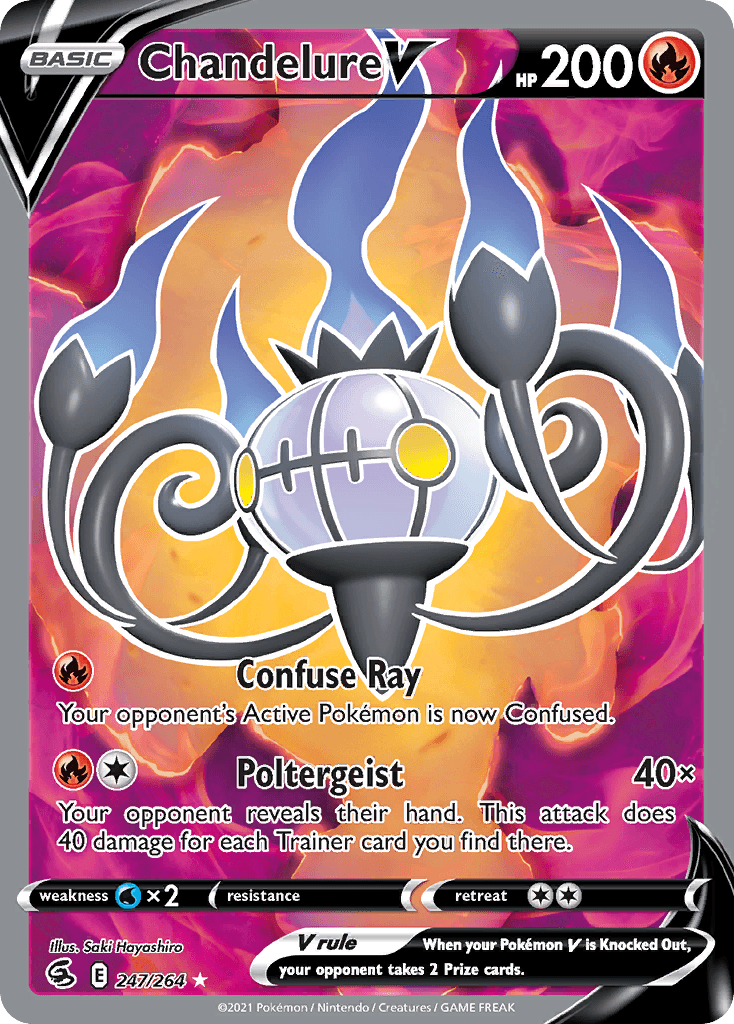 Chandelure V, carta 247 de Fusion Strike