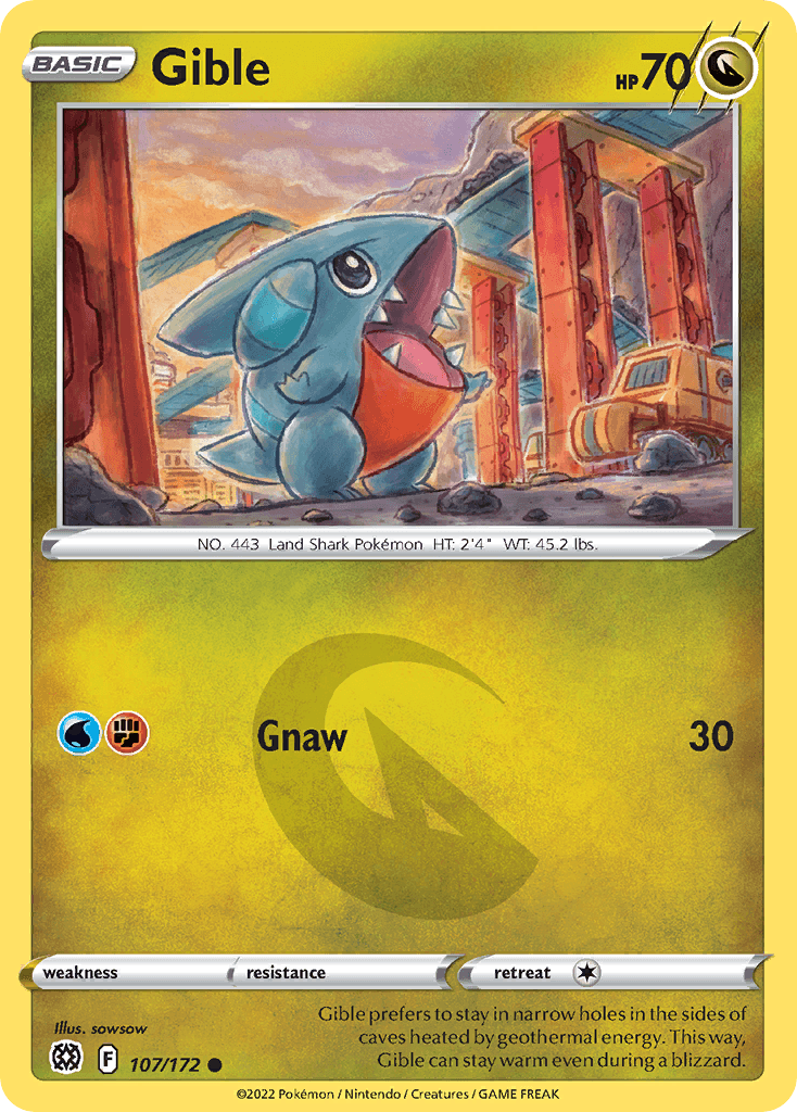 Gible, carta 107 de Brilliant Stars