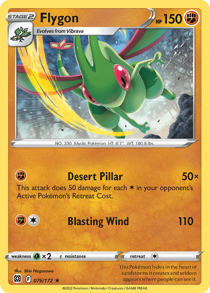 Flygon, carta 076 de Brilliant Stars