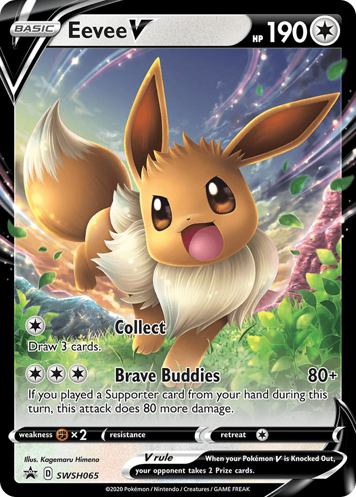 Eevee V, carta SWSH065 de SWSH Black Star Promos