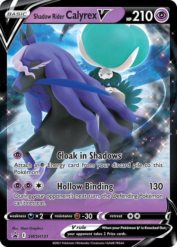 Shadow Rider Calyrex V, carta SWSH131 de SWSH Black Star Promos