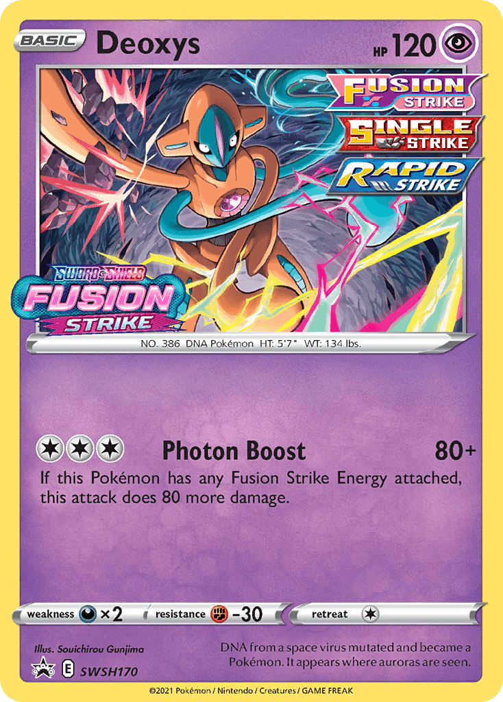 Deoxys, carta SWSH170 de SWSH Black Star Promos