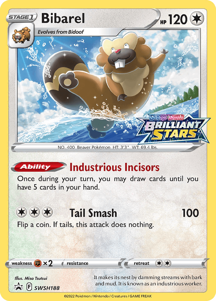 Bibarel, carta SWSH188 de SWSH Black Star Promos