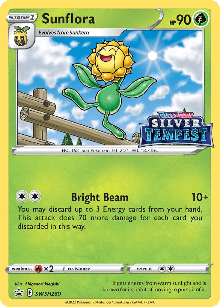 Sunflora, carta SWSH269 de SWSH Black Star Promos