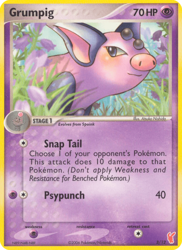 Grumpig, carta 3 de EX trainer Kit 2 (Plusle)