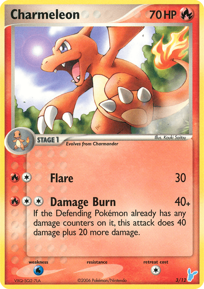 Charmeleon, carta 3 de EX trainer Kit 2 (Minun)