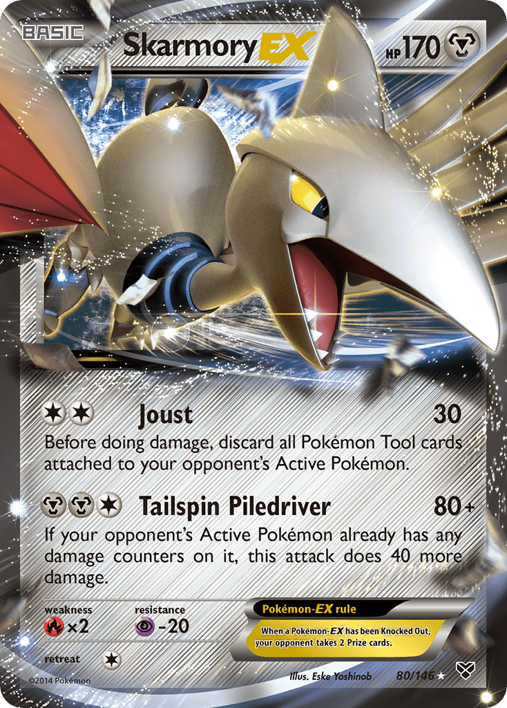 Skarmory EX, carta 80 de XY